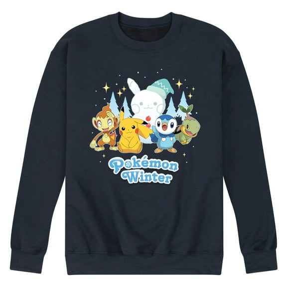 Pokémon - Pikachu and Friends Pokemon Winter - Men's Crew Fleece Sweatshirt