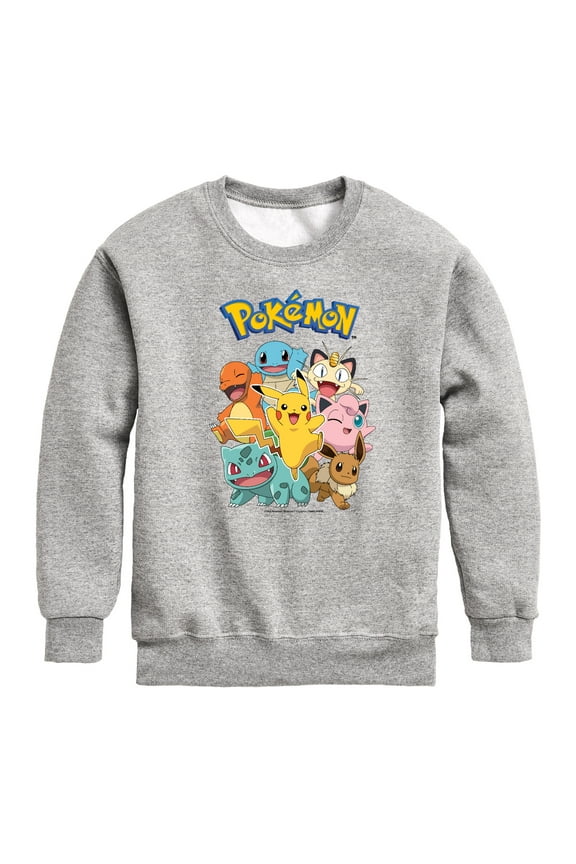 Pokémon - Pikachu and Friends - Youth Crewneck Fleece Sweatshirt