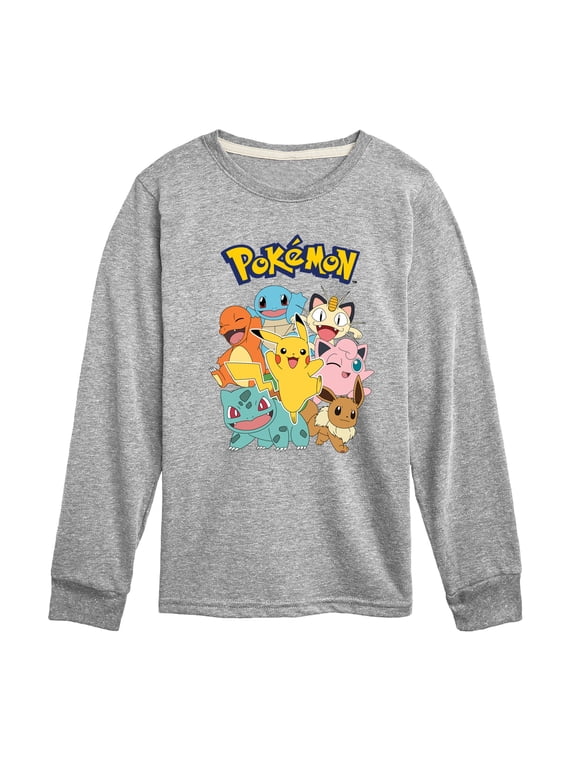 Pokémon - Pikachu and Friends Boys' Long Sleeve Graphic T-Shirt