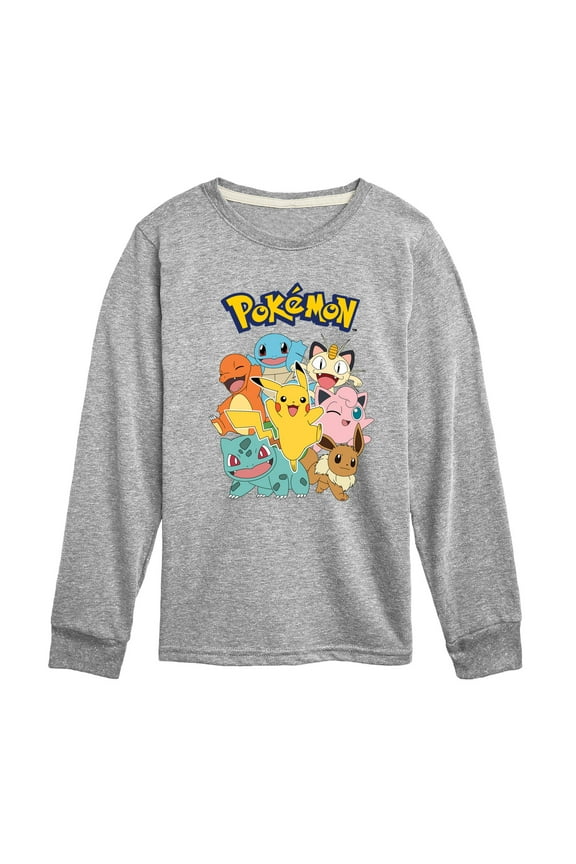 Pokémon - Pikachu and Friends - Youth Long Sleeve Graphic T- Shirt