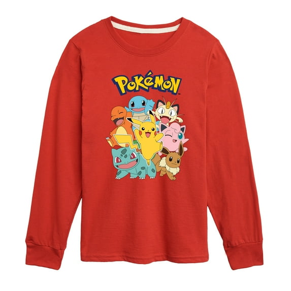 Pokémon - Pikachu and Friends - Youth Long Sleeve Graphic T- Shirt