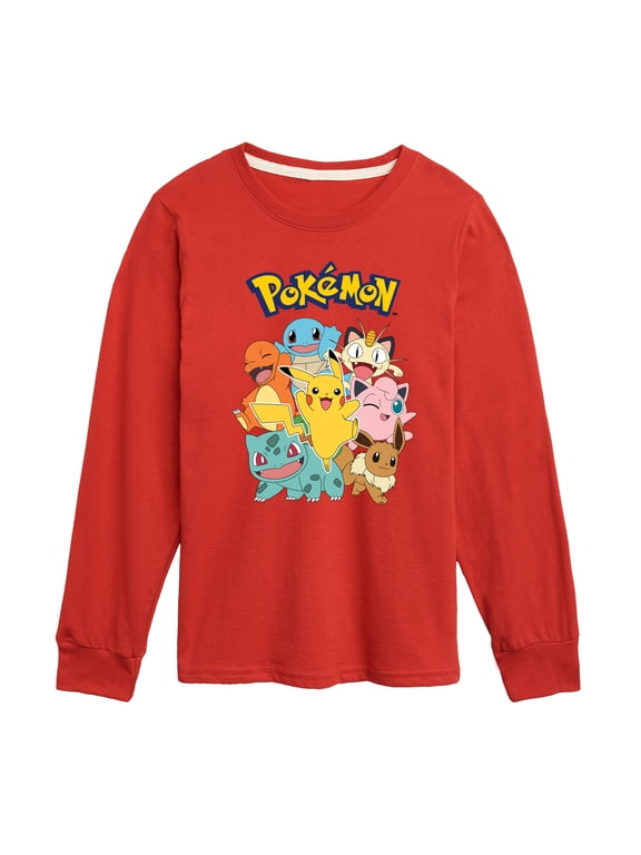 Pokémon - Pikachu and Friends Boys' Long Sleeve Graphic T-Shirt