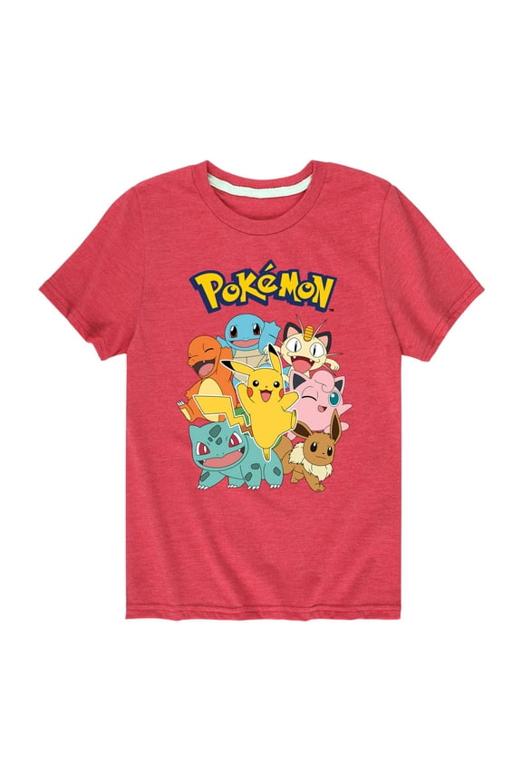 Pokémon - Pikachu and Friends - Youth Short Sleeve Graphic T- Shirt