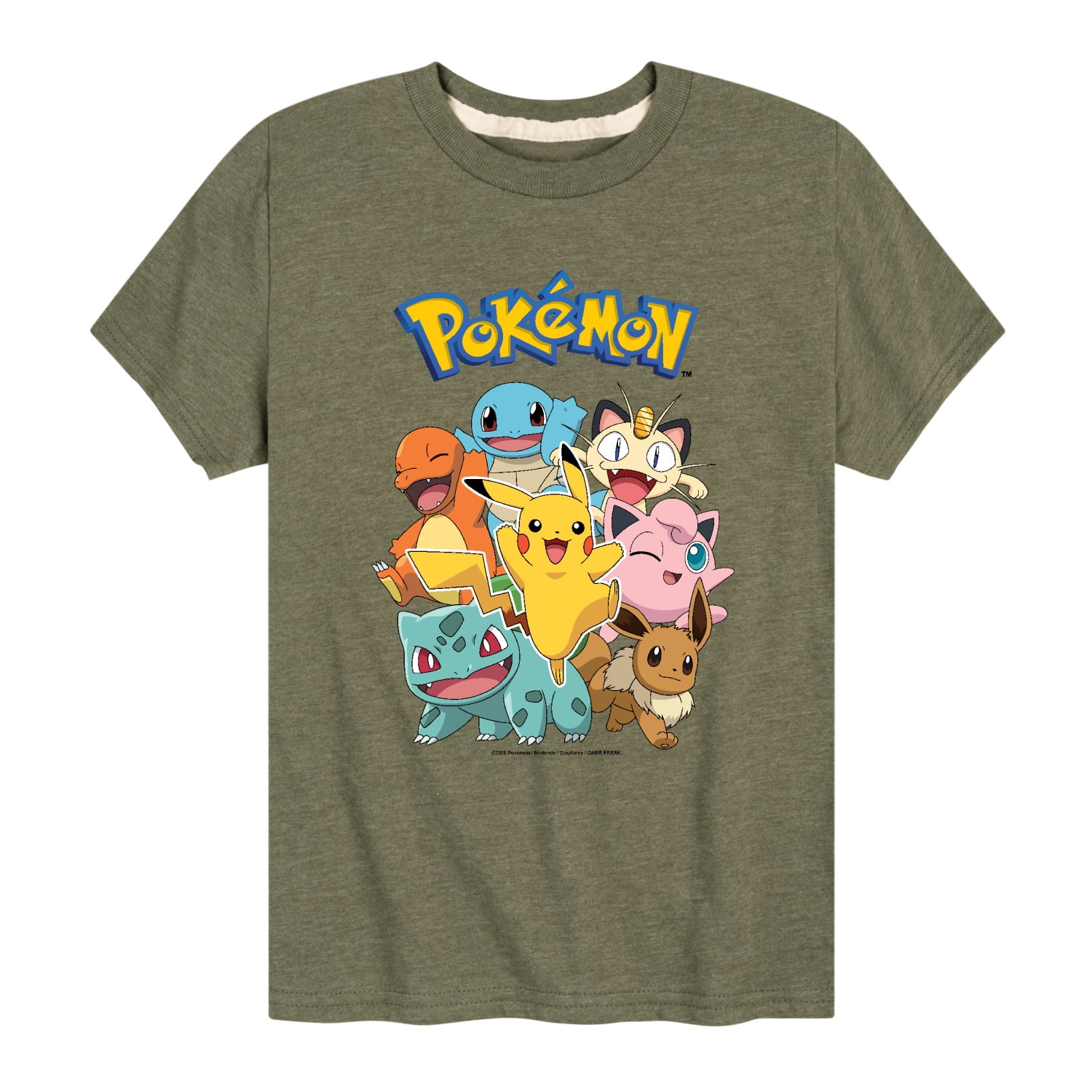 Pokémon Men's & Big Men's Four Squares Characters and Pikachu Brushy Short  Sleeve Graphic T-Shirt, 2-Pack 