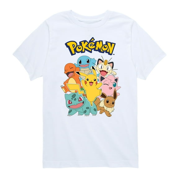 Pokémon - Pikachu and Friends - Youth Short Sleeve Graphic T- Shirt