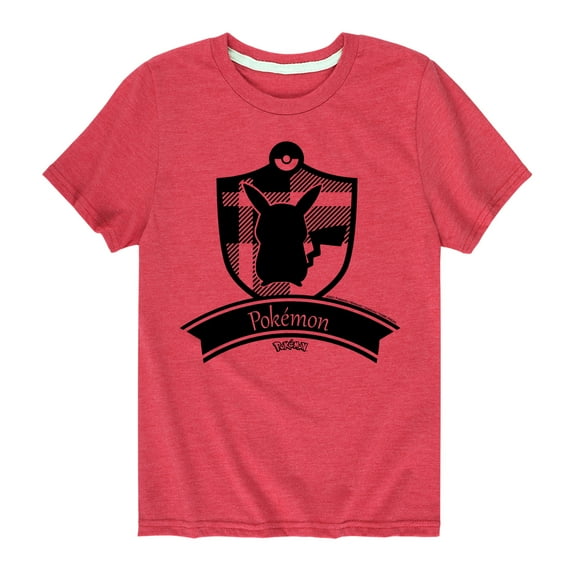 Pokémon - Plaid Badge - Youth Short Sleeve Graphic T-Shirt