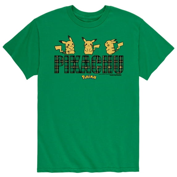 Pokémon - Plaid Pikachu - Men's Short Sleeve Graphic T-Shirt