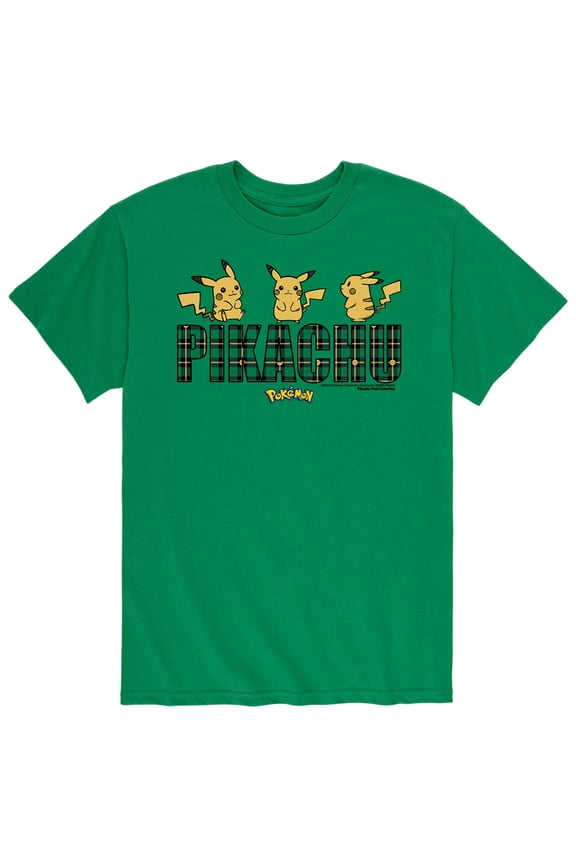 Pokémon - Plaid Pikachu - Men's Short Sleeve Graphic T-Shirt