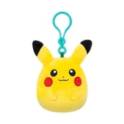 Squishmallows Clip-On Pokemon Pikachu Plush Toy - 3.5-inch Portable Soft Plush