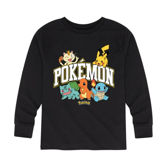 Pokémon - Pokémon Athletic Logo - Youth Long Sleeve Graphic T-Shirt