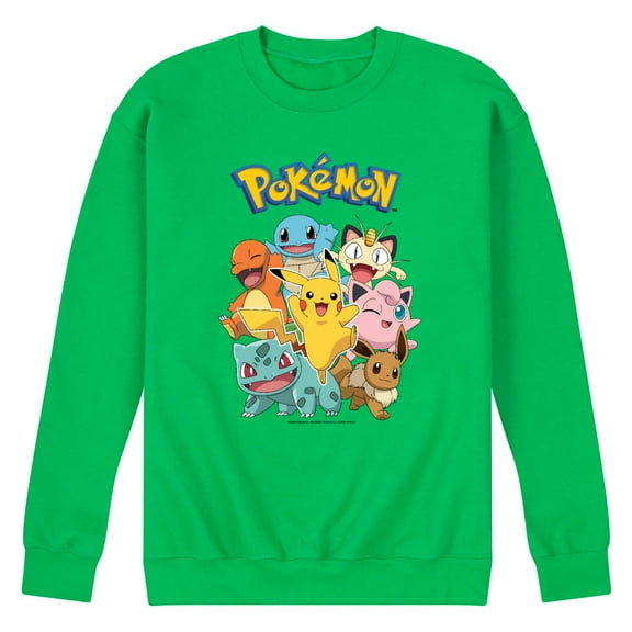 Pokémon - Pokémon Character Group - Men's Crew Neck Fleece Pullover