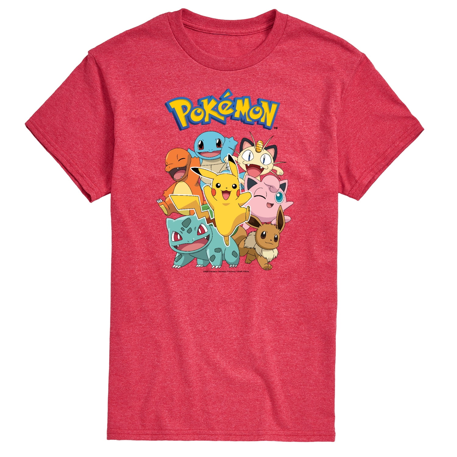 ★ Phyps Department★ Pokemon Gacha Short Sleeve Melange Gr Pokémon - Pokémon Character Group - Men's Short Sleeve