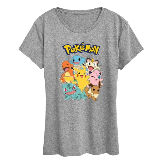 Pokémon - Pokémon Character Group - Women's Short Sleeve Graphic T-Shirt