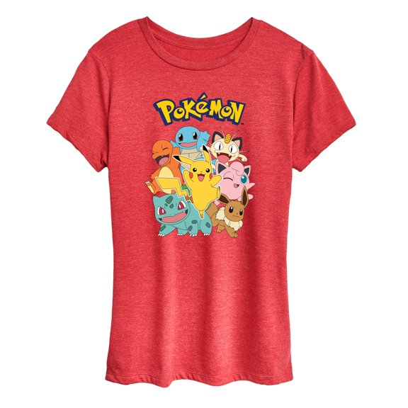 Pokémon - Pokémon Character Group - Women's Short Sleeve Graphic T-Shirt