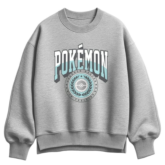 Pokémon - Pokémon Collegiate Arch - Ladies Oversized Fleece Crew Sweatshirt