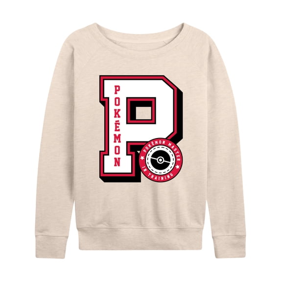 Pokémon - Pokémon Collegiate Letter - Women's French Terry Long Sleeve Pullover