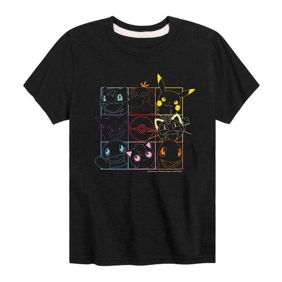 Pokémon - Pokémon Grid - Youth Short Sleeve Graphic T- Shirt