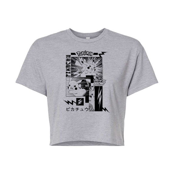 Pokémon - Pokémon Manga - Juniors Cropped Cotton Blend T-Shirt