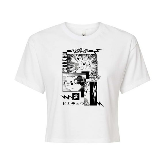 Pokémon - Pokémon Manga - Juniors Cropped Cotton Blend T-Shirt