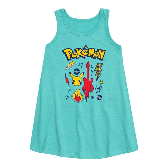 Pokémon - Pokémon Punk Icons - Youth Girls A-line Dress