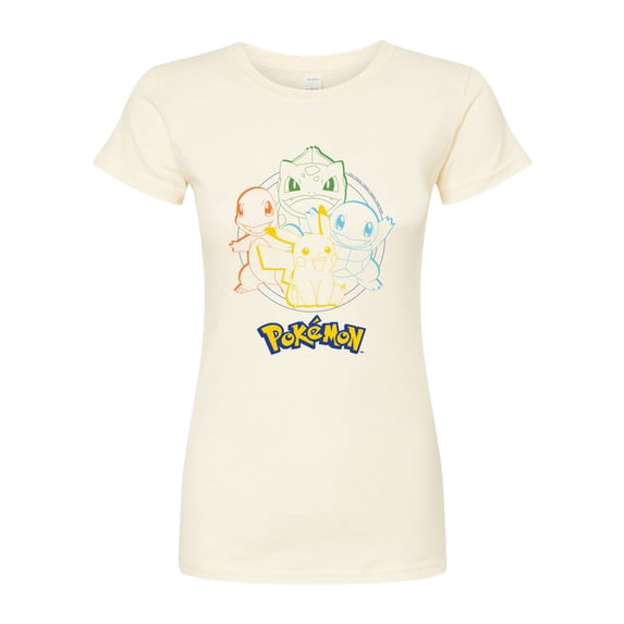 Pokémon - Pokémon Round Group - Juniors Fitted Graphic T-Shirt