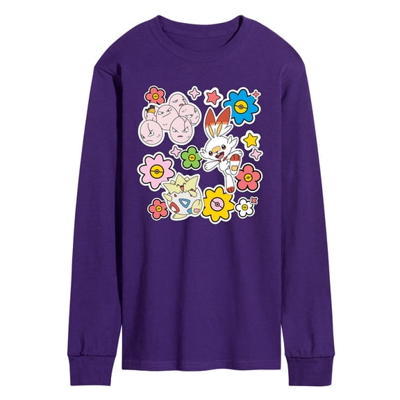 Pokémon - Pokémon Spring Stickers - Men's Long Sleeve Graphic T-Shirt