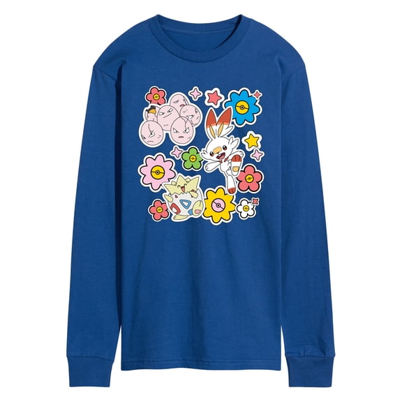 Pokémon - Pokémon Spring Stickers - Men's Long Sleeve Graphic T-Shirt