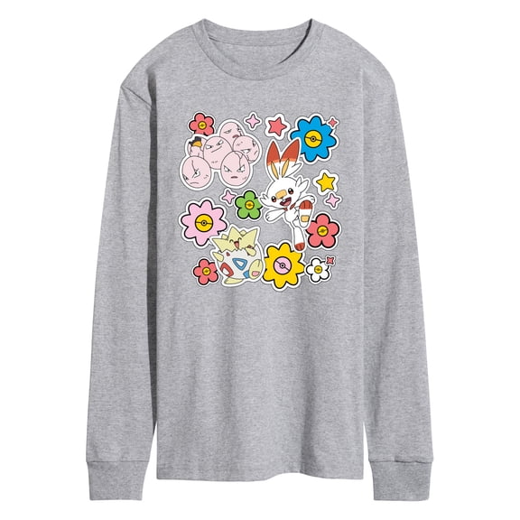 Pokémon - Pokémon Spring Stickers - Men's Long Sleeve Graphic T-Shirt