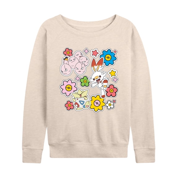 Pokémon - Pokémon Spring Stickers - Women's French Terry Long Sleeve Pullover