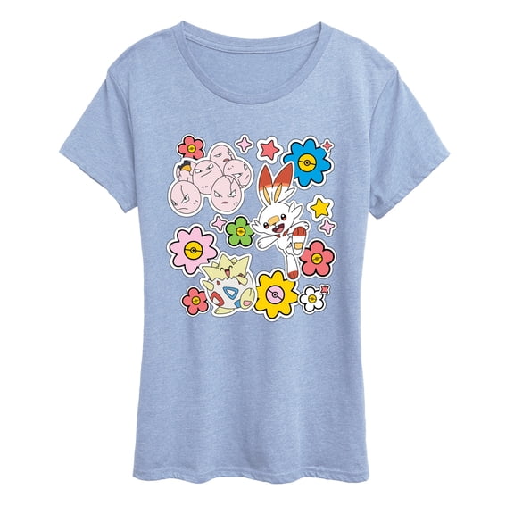 Pokémon - Pokémon Spring Stickers - Women's Short Sleeve Graphic T-Shirt