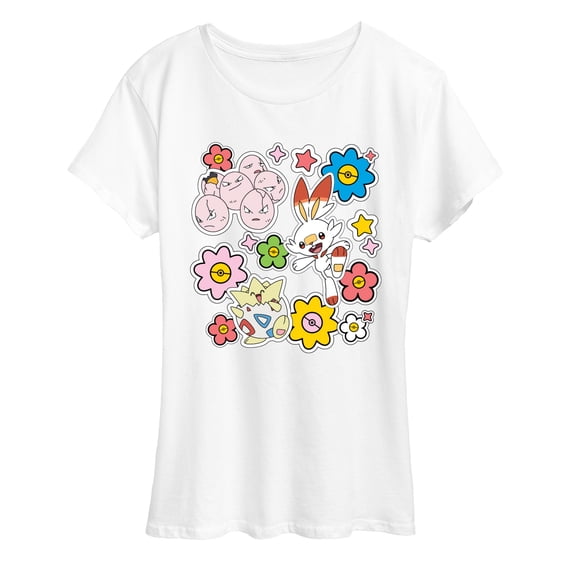 Pokémon - Pokémon Spring Stickers - Women's Short Sleeve Graphic T-Shirt