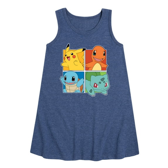 Pokémon - Pokémon Squares - Youth Girls A-line Dress