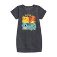 thumbnail image 1 of Pokémon - Pokémon Squares - Youth Girls Fleece Dress, 1 of 1