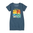 thumbnail image 1 of Pokémon - Pokémon Squares - Youth Girls Fleece Dress, 1 of 5