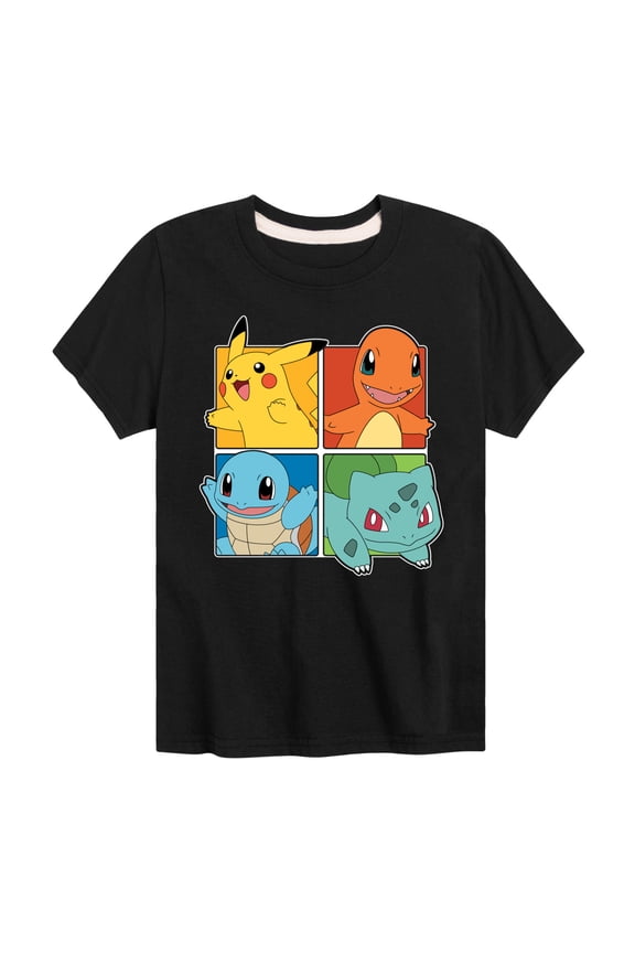 - Pokémon Squares - Youth Short Sleeve Graphic T-Shirt