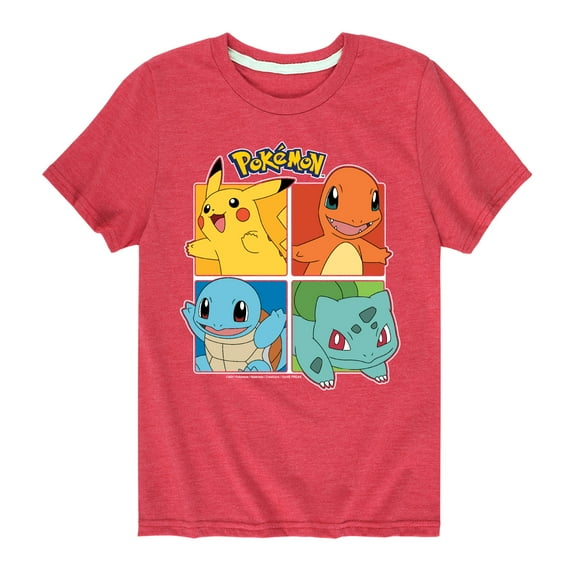 Pokémon - Pokémon Squares - Youth Short Sleeve Graphic T-Shirt