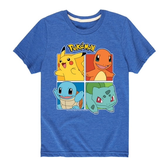 Pokémon - Pokémon Squares - Youth Short Sleeve Graphic T-Shirt