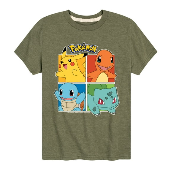 Pokémon - Pokémon Squares - Youth Short Sleeve Graphic T-Shirt