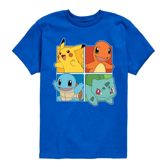 Pokémon - Pokémon Squares - Youth Short Sleeve Graphic T-Shirt