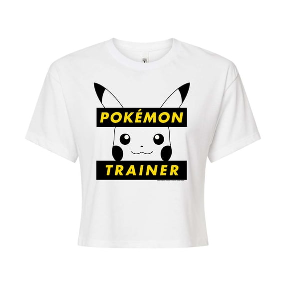 Pokémon - Pokémon Trainer - Juniors Cropped Cotton Blend T-Shirt