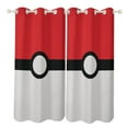 thumbnail image 1 of Pokémon- Pokeball Pikachu Curtains 84 inch,2 Panels Set,100% Blackout Curtain,Curtains for Bedroom Living Room Thermal Insulated,Window Curtains(52x84 inch), 1 of 5