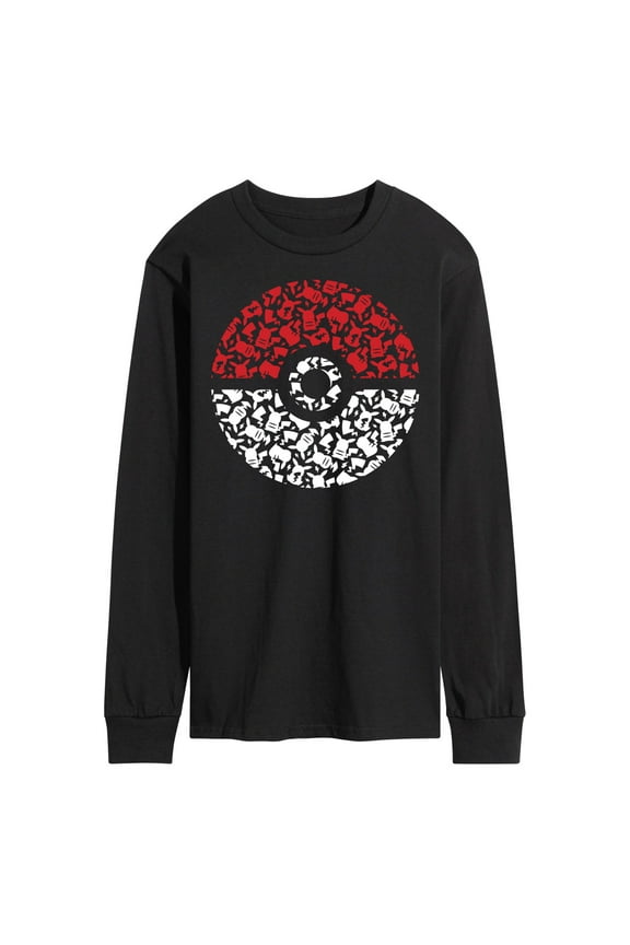 Pokémon - Pokeball Pikachu Pattern  - Men's Long Sleeve T-Shirt