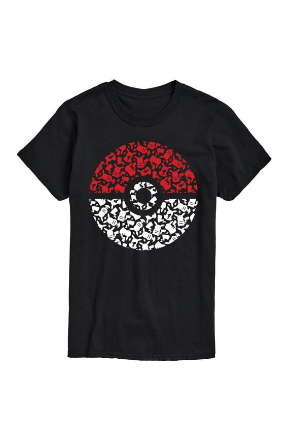 Pokémon - Pokeball Pikachu Pattern - Men's Short Sleeve Graphic T-Shirt