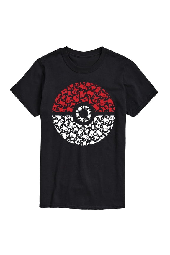 Pokémon - Pokeball Pikachu Pattern - Men's Short Sleeve Graphic T-Shirt