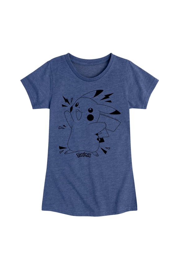 Pokémon - Pokedex Pikachu - Youth Girls Short Sleeve Graphic T-Shirt