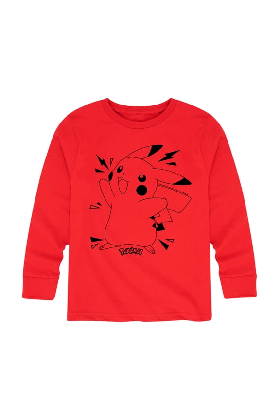 Pokémon - Pokedex Pikachu - Youth Long Sleeve Graphic T-Shirt