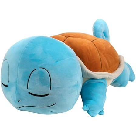 Pokemon 18-inch Plush Sleeping Squirtle - Cuddly Must Have Fans - Plush for Traveling, Car Rides, Nap Time, and Play Time