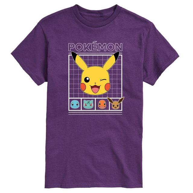 Pokémon - Pokemon Character Grid - Men's Short Sleeve Graphic T-Shirt