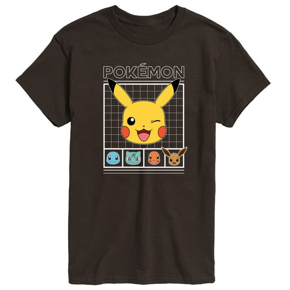 Pokémon - Pokemon Character Grid - Men's Short Sleeve Graphic T-Shirt