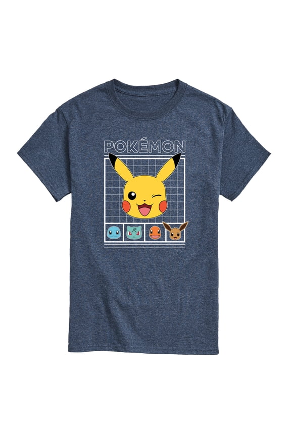 Pokémon - Pokemon Character Grid - Men's Short Sleeve Graphic T-Shirt